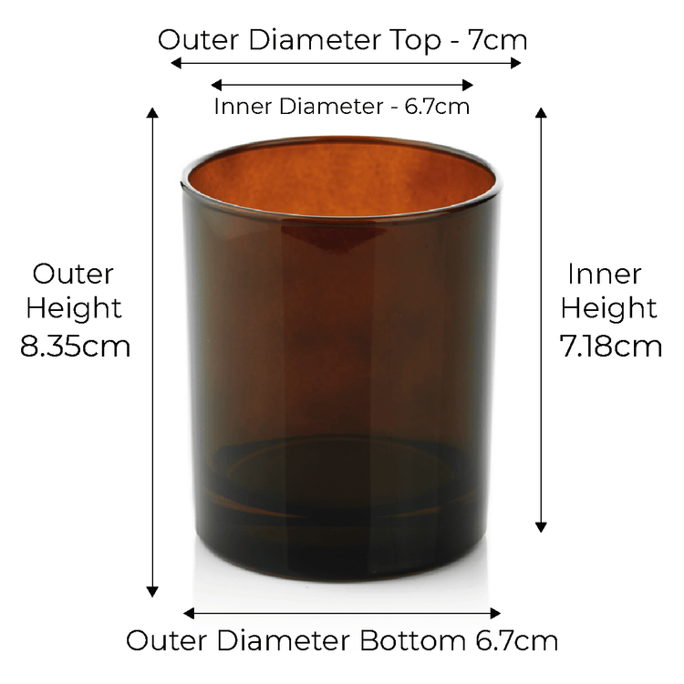 Candle Shack Candle Jar 20cl Lotti Candle Glass - Amber - The Fox (box of 10)
