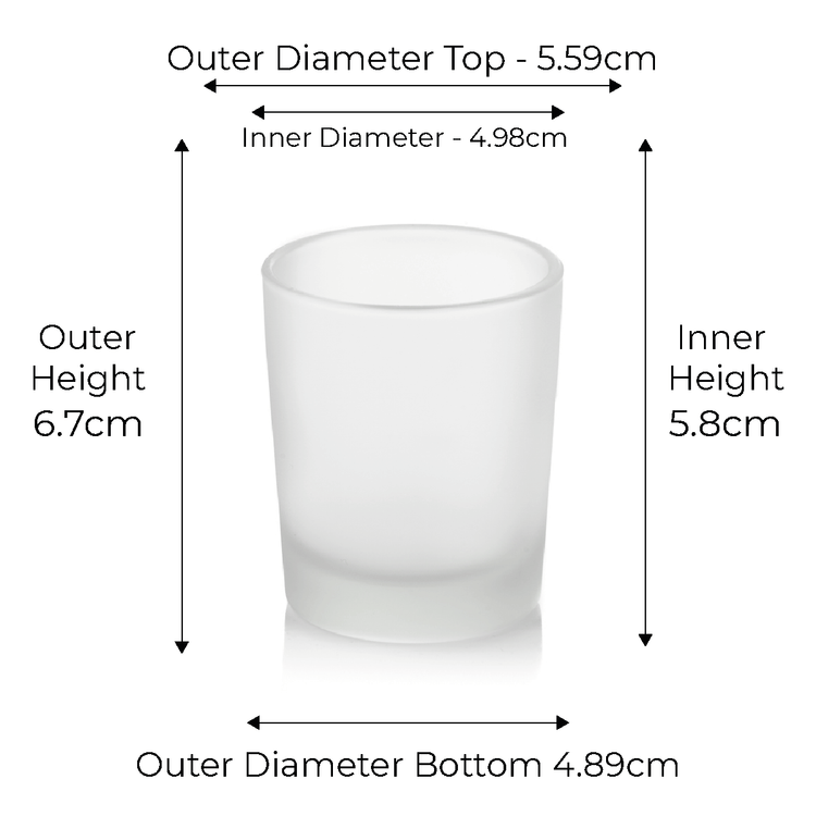 Candle Shack Candle Jar 9cl Votive Candle Glass - Frosted Finish (box of 10)