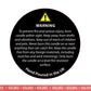 Étiquette de sécurité pour bougie noire de 28 mm