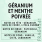 Parfum Géranium Et Menthe Poivrée Avec Insectifuge Citrepel