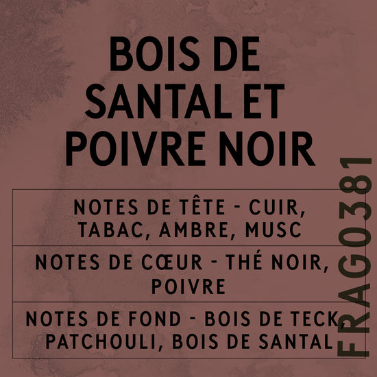 Parfum Bois De Santal Et Poivre Noir