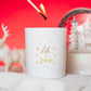 Let It Snow - Verre À Bougie De Noël Lotti Blanc Mat 30 cl (Boîte De 6)