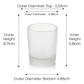 Candle Shack Candle Jar 9cl Votive Candle Glass - Frosted Finish (box of 10)